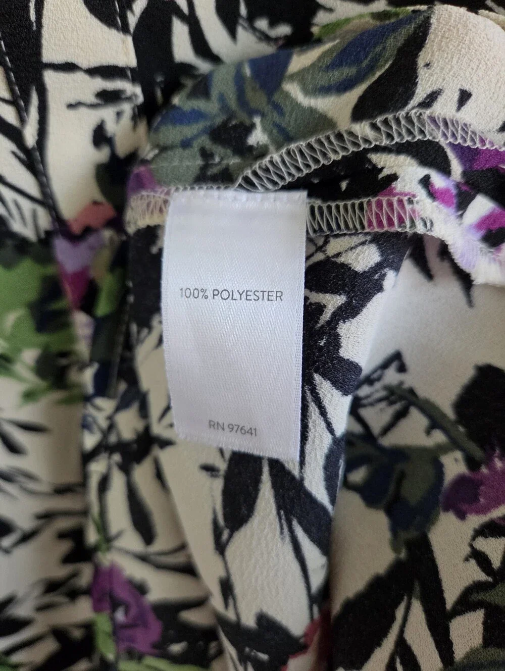 J. Jill Floral Relaxed Shirttail Blouse Long Sleeve Button Up Shirt Size M - Picture 6 of 8